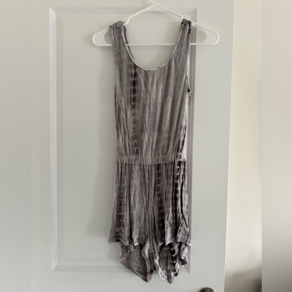 Purple tie dye romper
